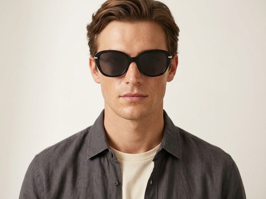 BS423-0424_Black_Butterfly_TR90_Sunglasses-tryon_male
