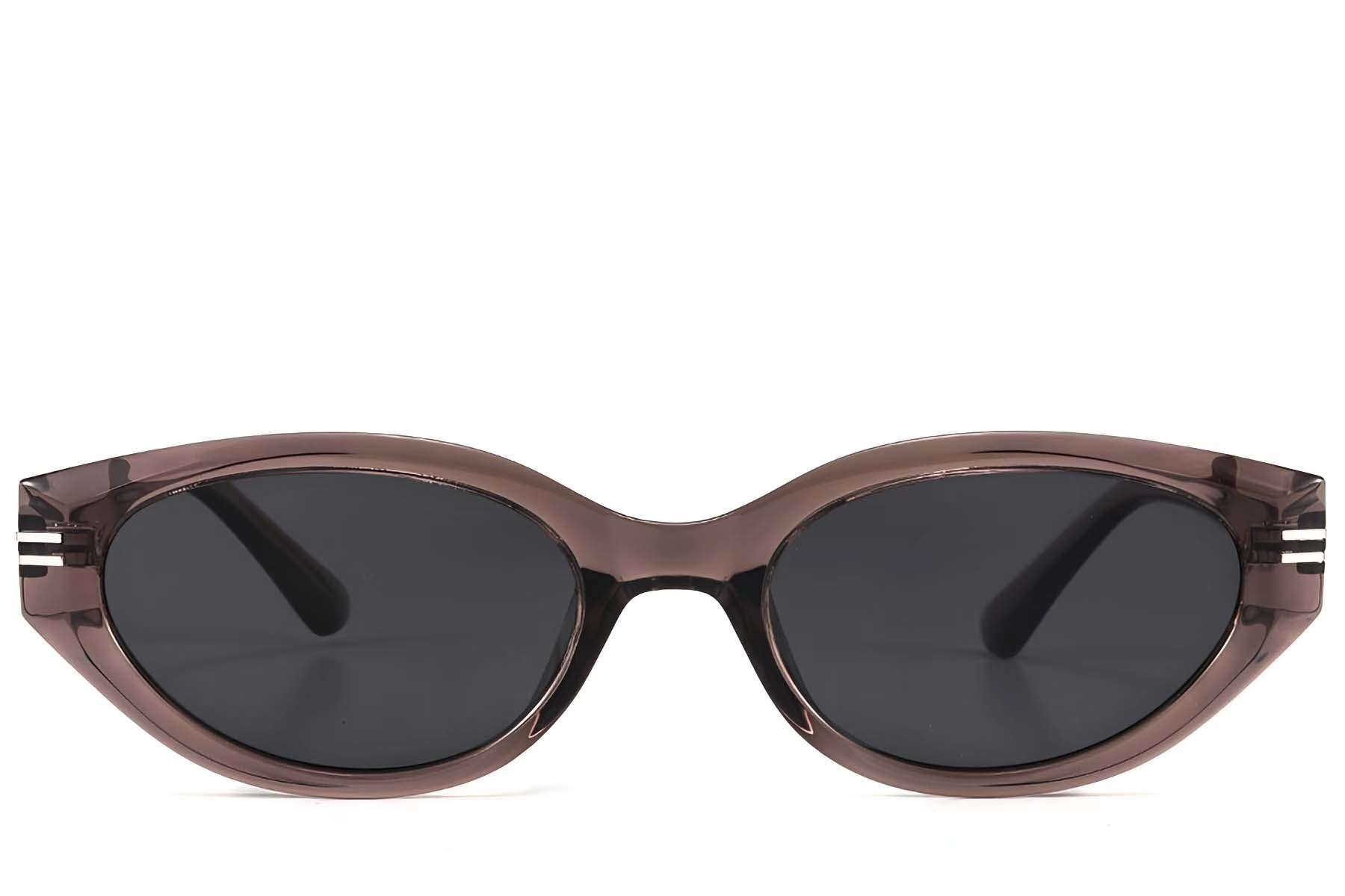BS423-0430_Brown_Oval_TR90_Sunglasses_front