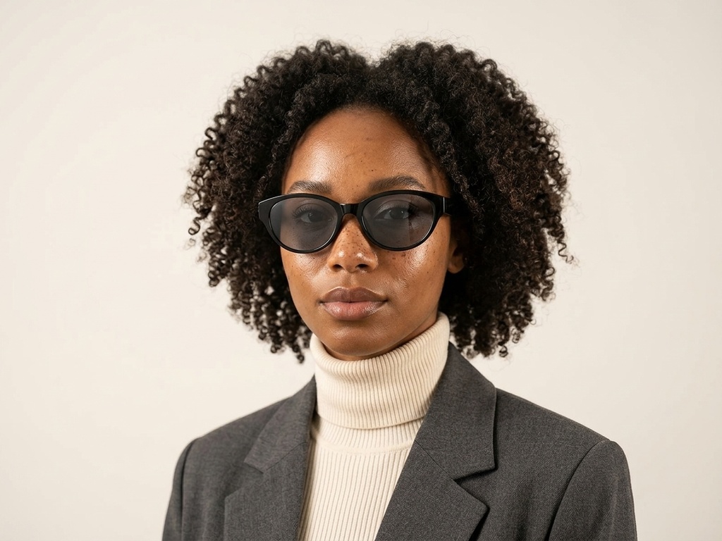 BS423-0432_Black_Oval_TR90_Sunglasses-tryon_female