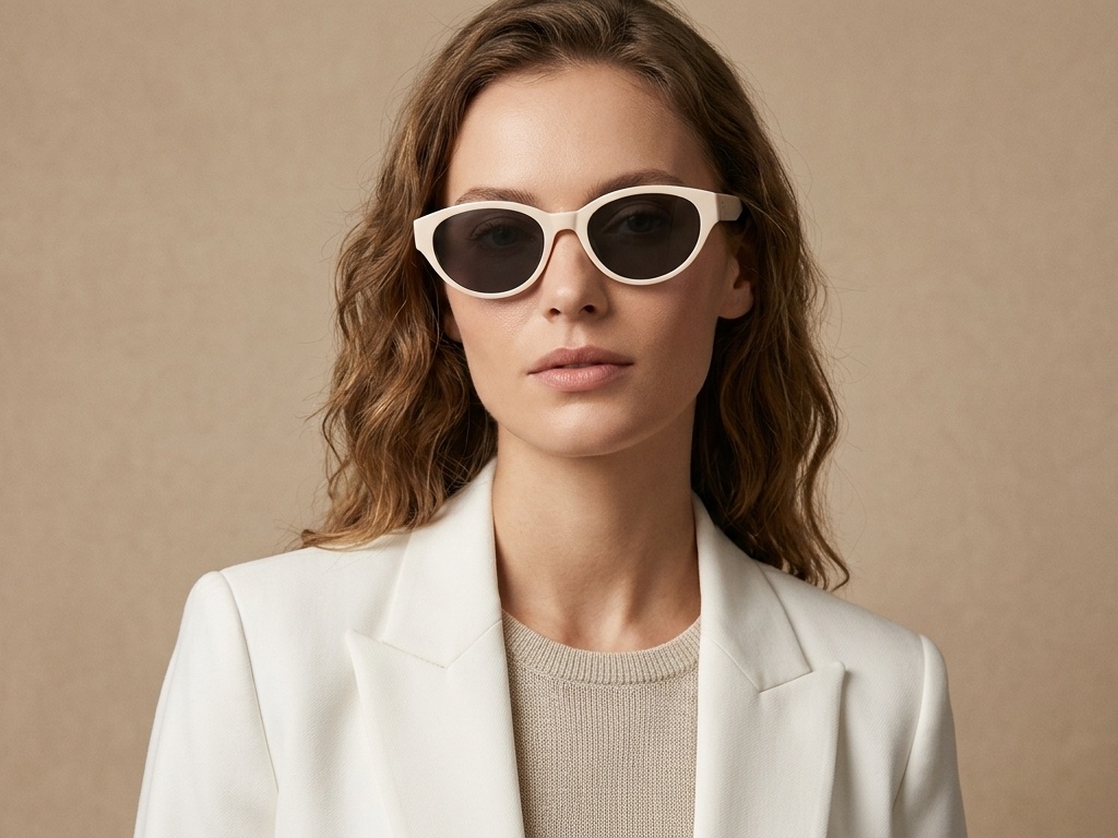 BS423-0435_Cream_Oval_TR90_Sunglasses-tryon_female