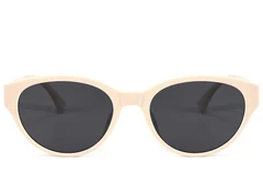 BS423-0435_Cream_Oval_TR90_Sunglasses_front