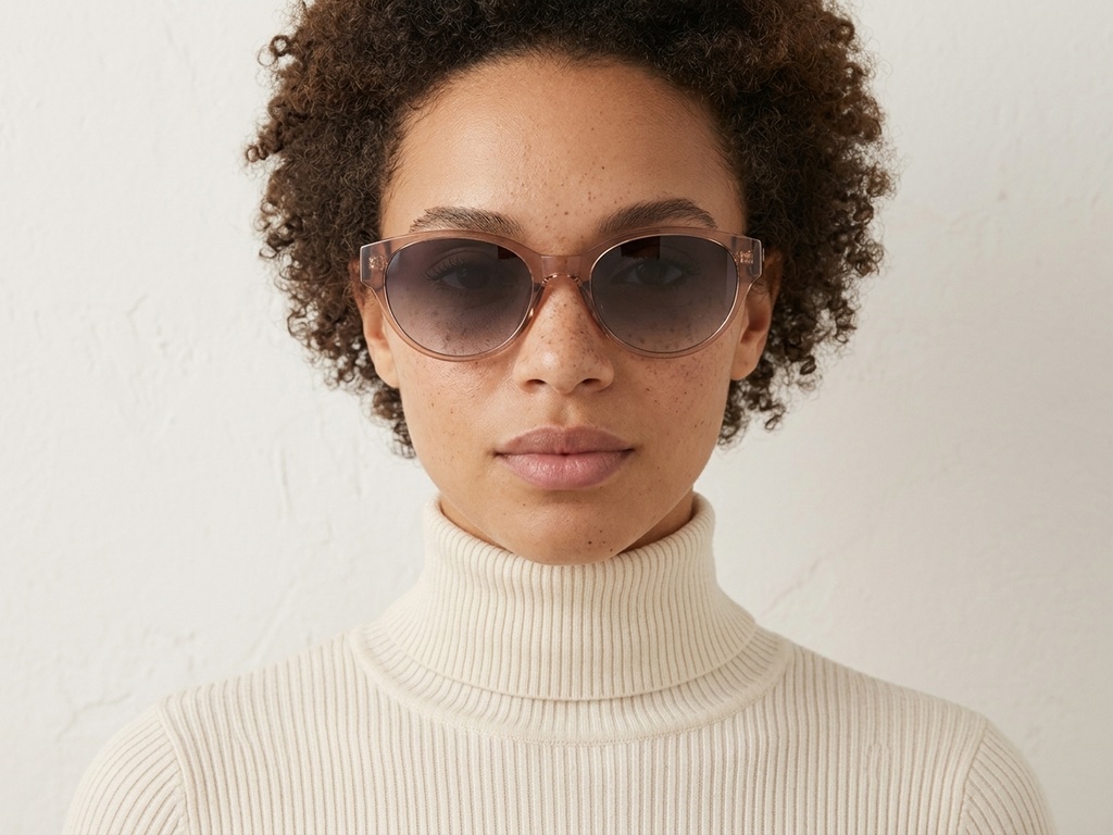 BS423-0436_Brown_Oval_TR90_Sunglasses-tryon_female