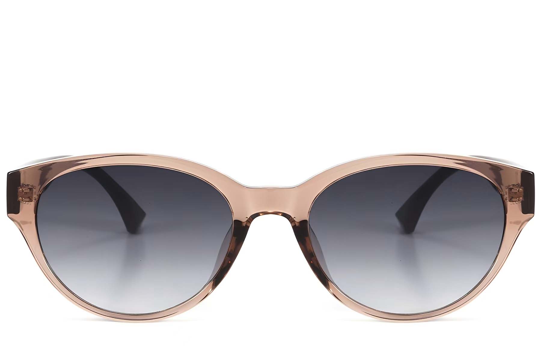 BS423-0436_Brown_Oval_TR90_Sunglasses_front