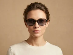 BS423-0439_Grey_Rectangular_TR90_Sunglasses-tryon_female