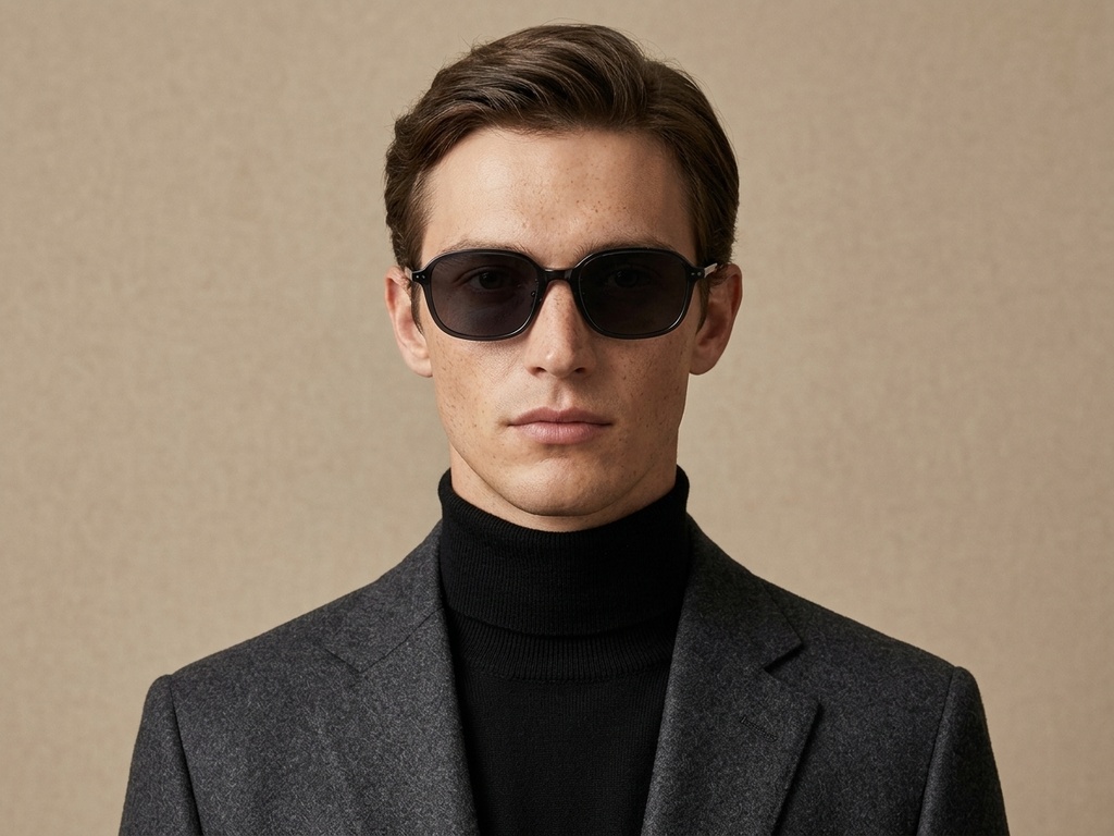 BS423-0439_Grey_Rectangular_TR90_Sunglasses-tryon_male