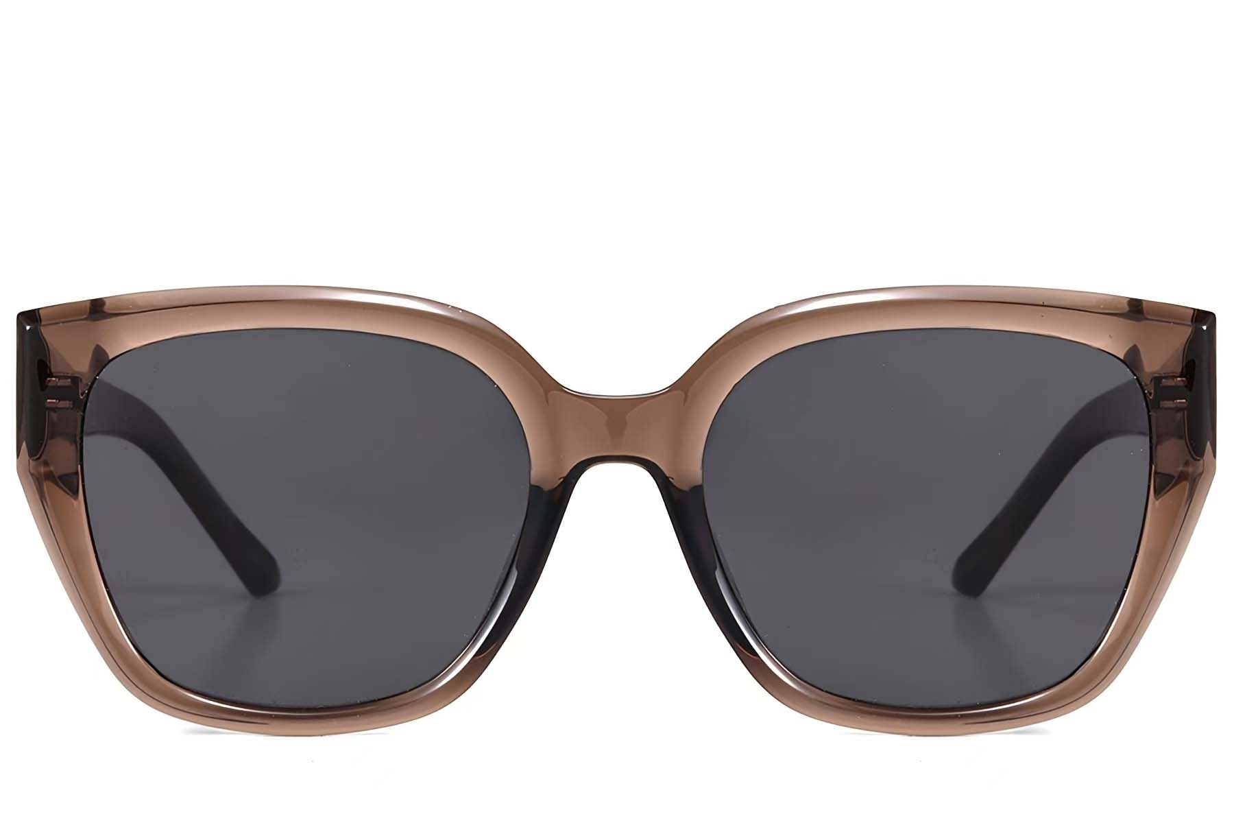 BS423-0455_Brown_Oval_TR90_Sunglasses_front