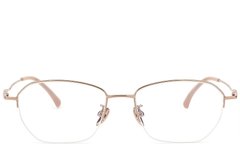 BS423-0461_Pink_Semi-rimless_Titanium_Glasses_front