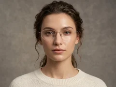 BS423-0462_Pink_Semi-rimless_Titanium_Glasses_corner-tryon_female