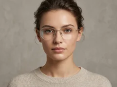 BS423-0465_Brown_Semi-rimless_Titanium_Glasses_corner-tryon_female