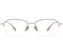 BS423-0465_Brown_Semi-rimless_Titanium_Glasses_front