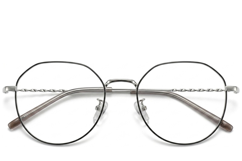 BS423-0474_Black_Geometric_Metal_Glasses_front
