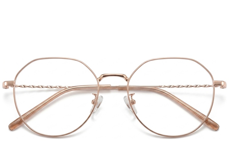 BS423-0475_Brown_Geometric_Metal_Glasses_front