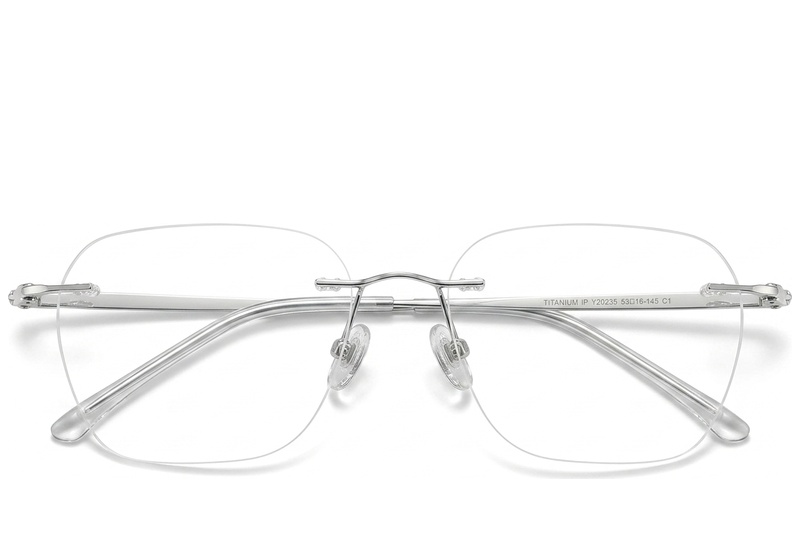 BS423-0495_Silver_Invisible_Titanium_Glasses_front