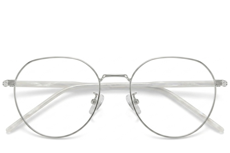 BS423-0499_Silver_Geometric_Metal_Glasses_front