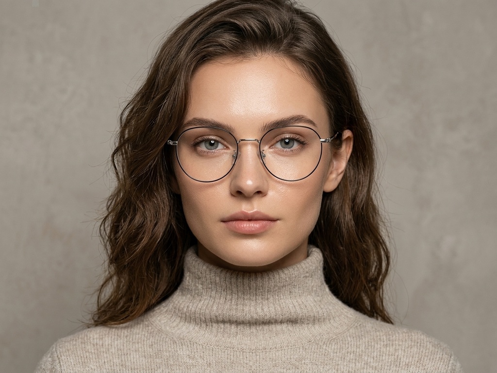 BS423-0500_Black_Geometric_Metal_Glasses-tryon_female