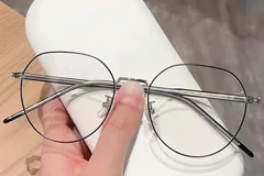BS423-0500_Black_Geometric_Metal_Glasses_front