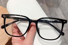 BS423-0502_Black_Rectangular_TR90_Glasses_front