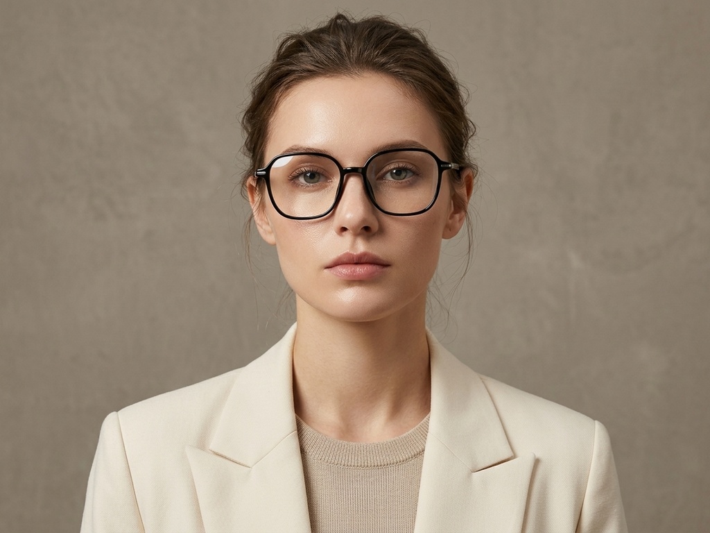 BS423-0508_Black_Oval_TR90_Glasses-tryon_female
