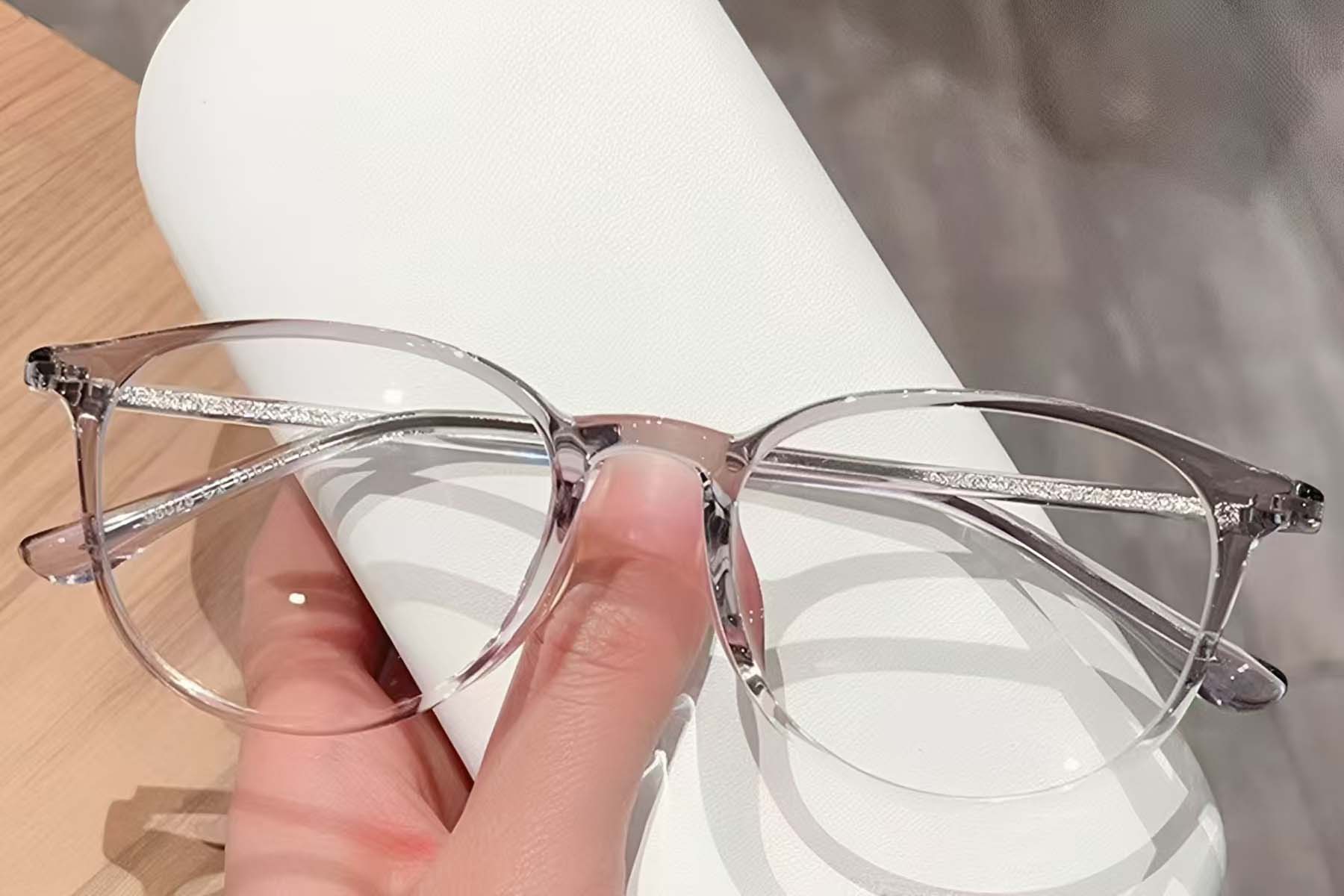 BS423-0514_Grey_Oval_TR90_Glasses_front