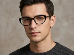 BS423-0519_Black_Oval_TR90_Glasses-tryon_male