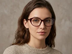 BS423-0525_Red_Oval_TR90_Glasses-tryon_female