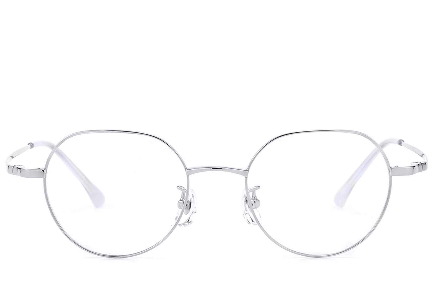 BS423-0549_Silver_Geometric_Titanium_Glasses_front