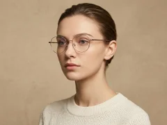 BS423-0550_Pink_Geometric_Titanium_Glasses-tryon_female
