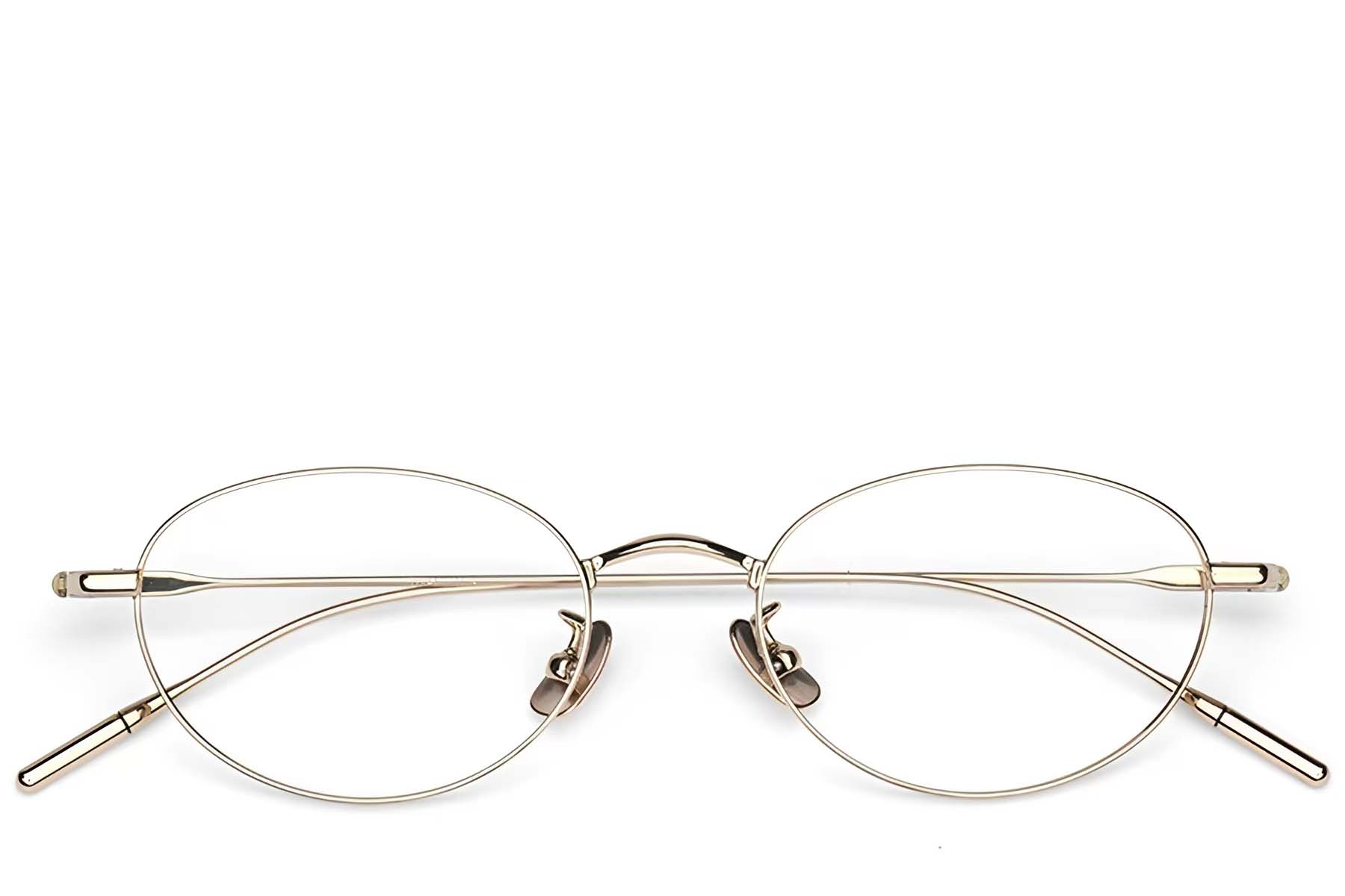 BS423-0555_Golden_Oval_Metal_Glasses_front