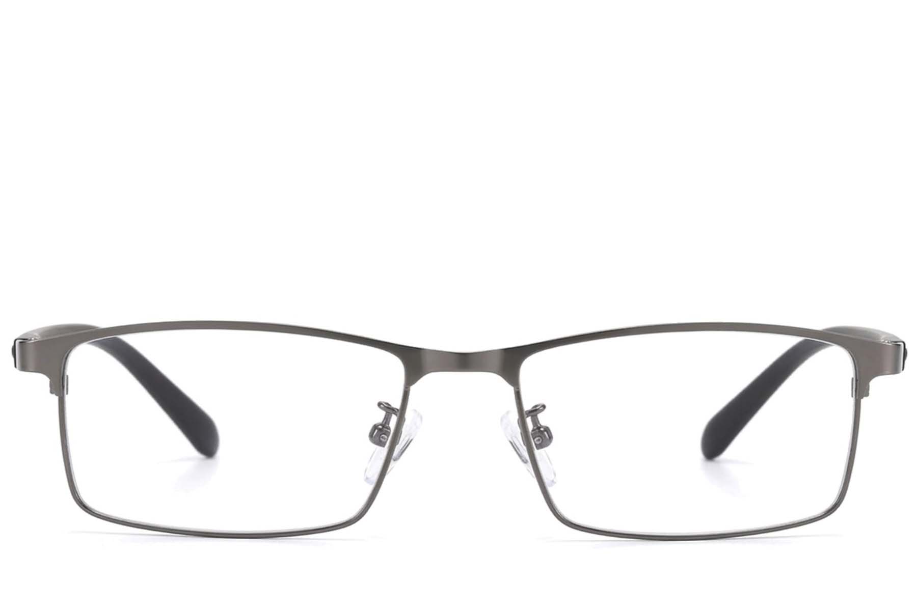 BS423-0558_Grey_Rectangular_Metal_Glasses-front