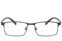 BS423-0560_Brown_Rectangular_Metal_Glasses-front