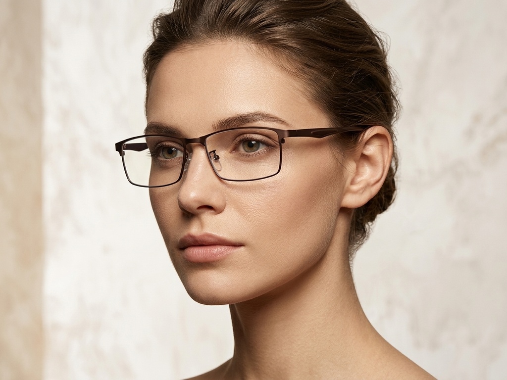 BS423-0560_Brown_Rectangular_Metal_Glasses-tryon_female