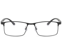 BS423-0561_Black_Rectangular_Metal_Glasses-front