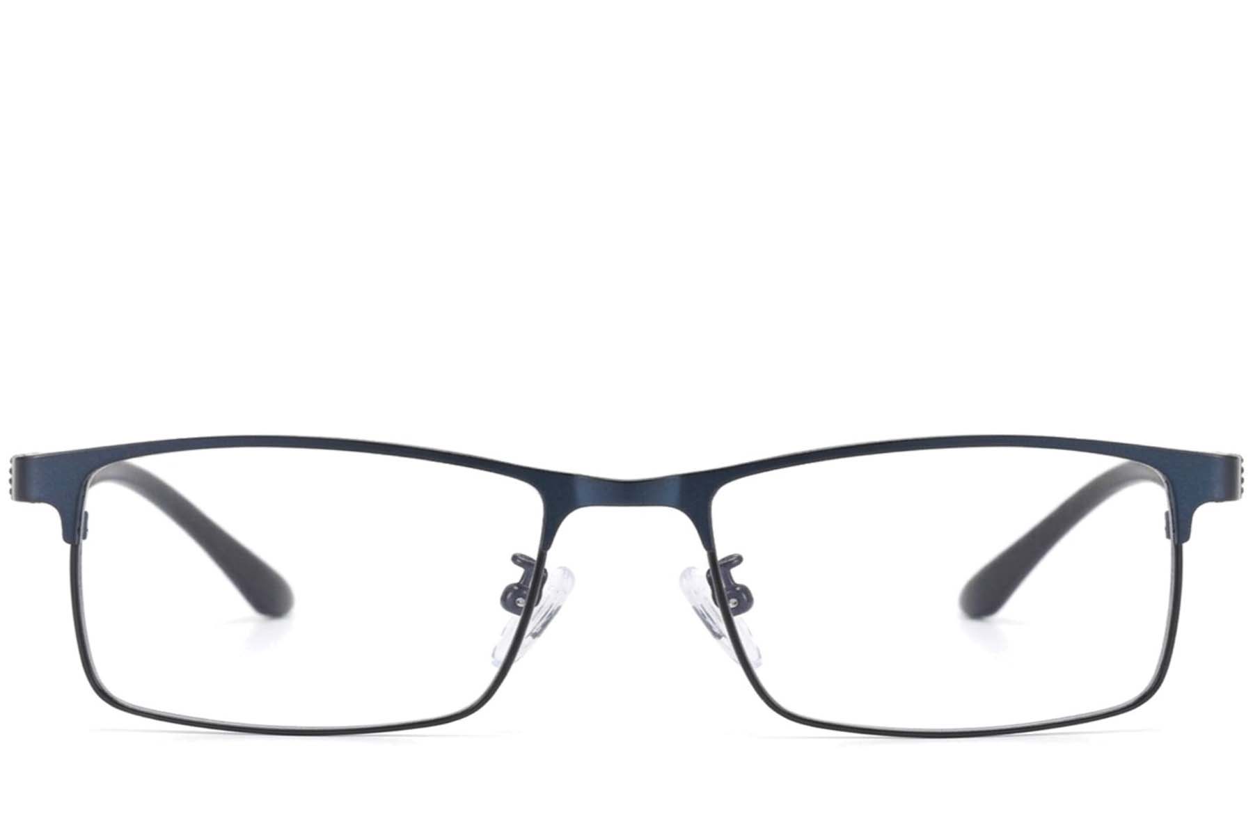 BS423-0563_Blue_Rectangular_Metal_Glasses-front
