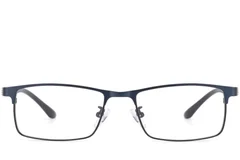 BS423-0563_Blue_Rectangular_Metal_Glasses-front