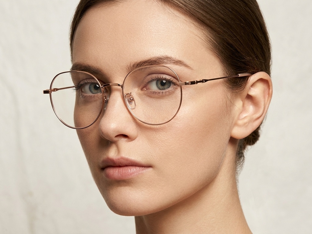 BS423-0565_Pink_Geometric_Titanium_Glasses-tryon_female
