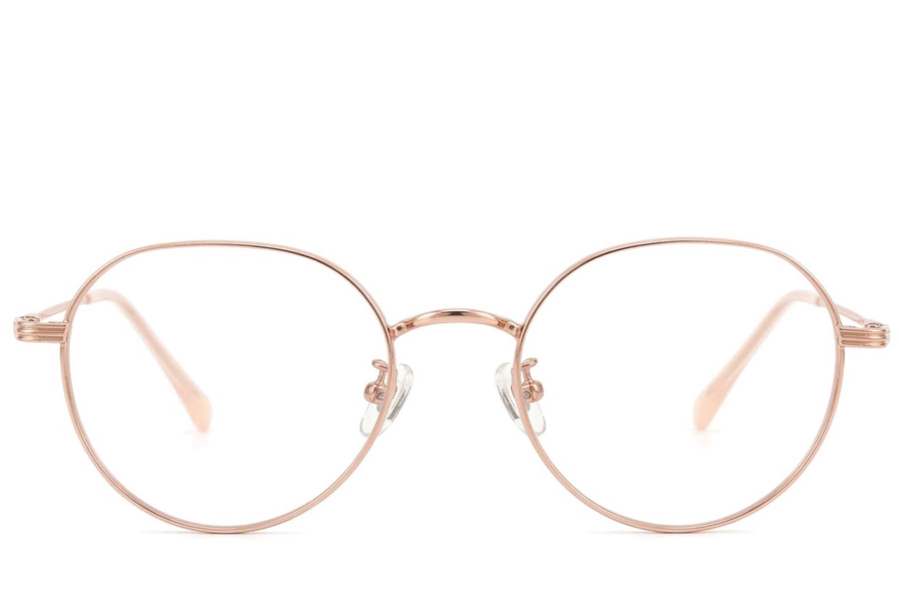 BS423-0570_Pink_Oval_Titanium_Glasses-front