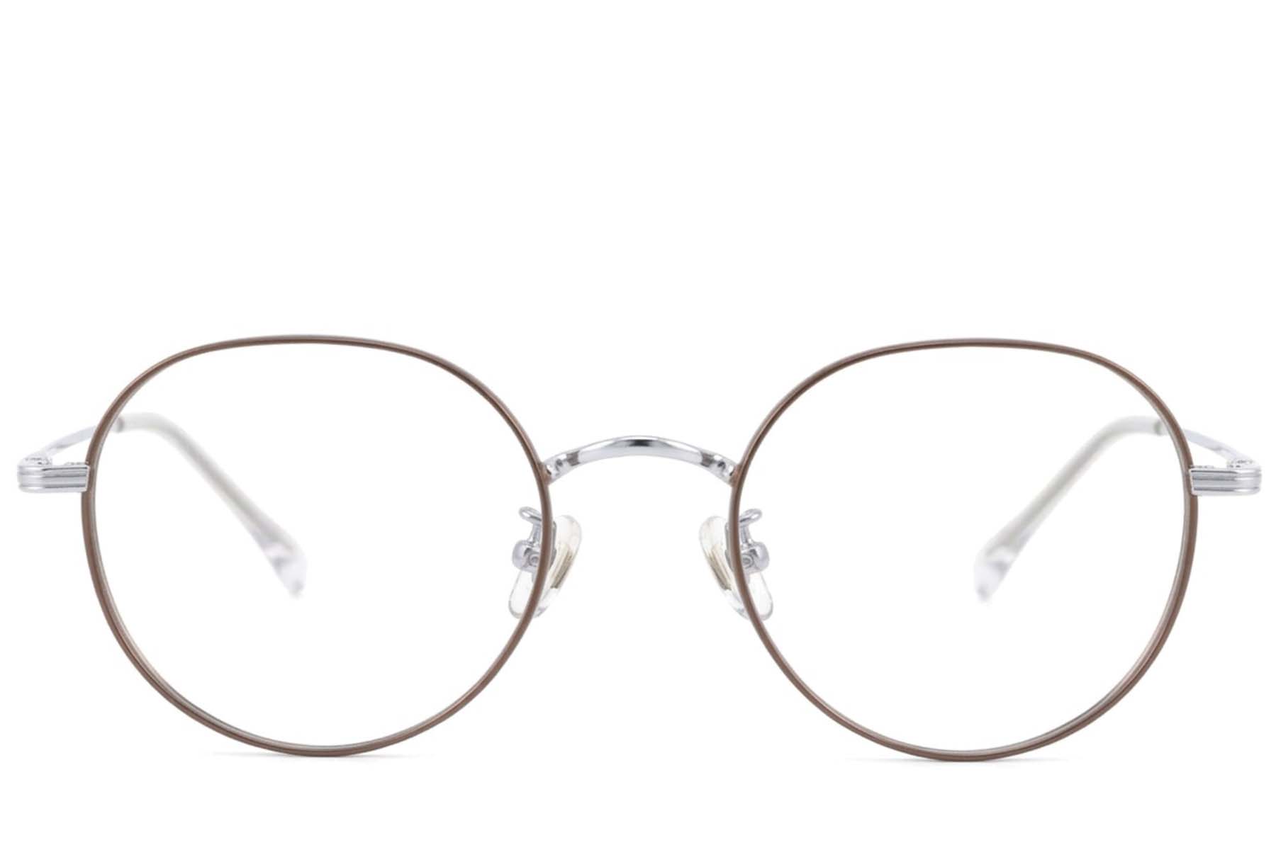 BS423-0572_Brown_Oval_Titanium_Glasses-front