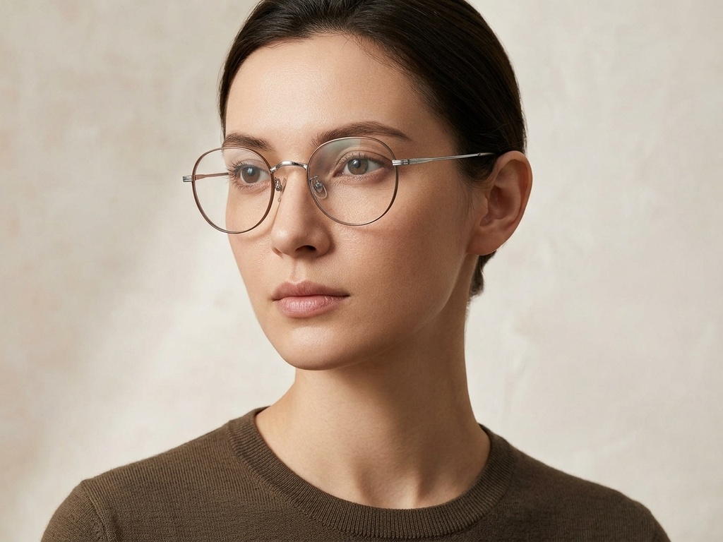 BS423-0572_Brown_Oval_Titanium_Glasses-tryon_female
