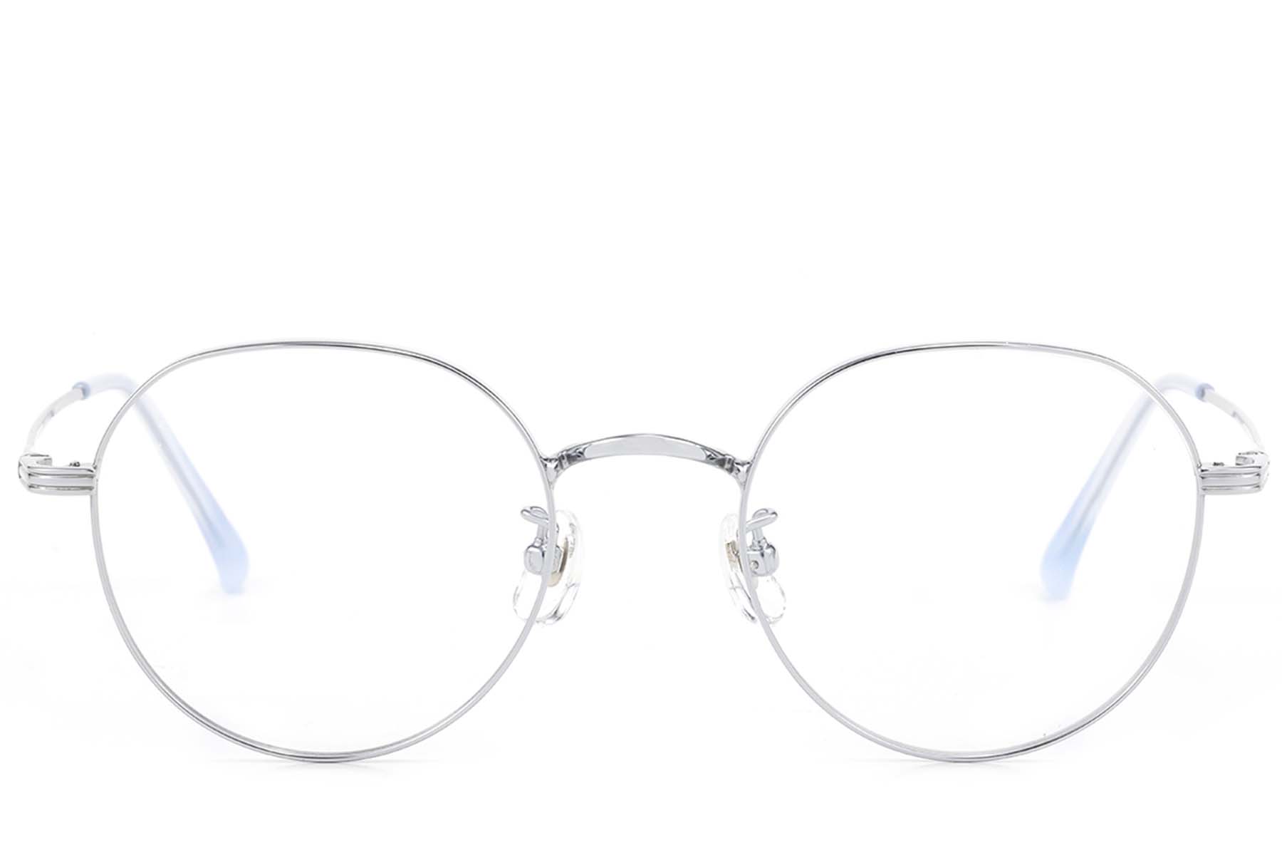 BS423-0573_Silver_Oval_Titanium_Glasses_front