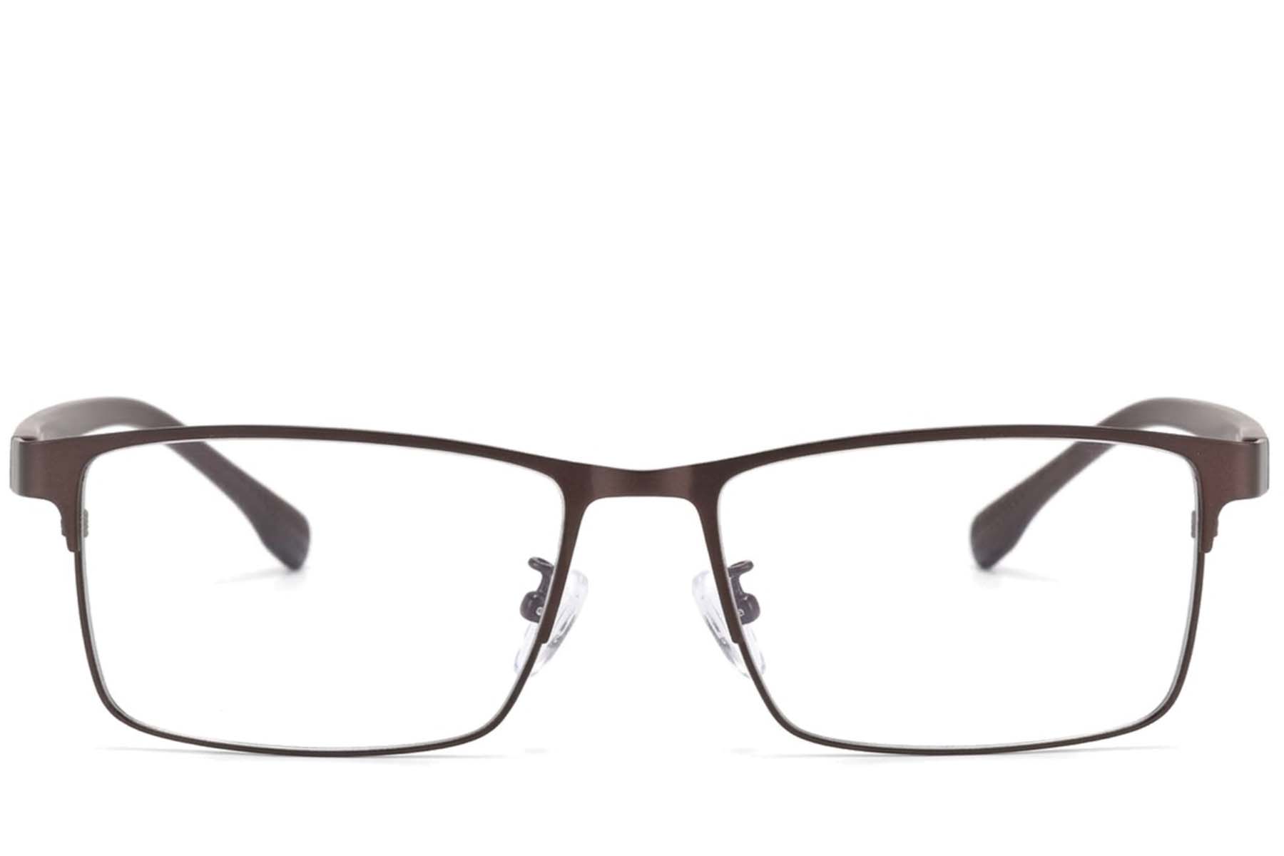 BS423-0577_Brown_Rectangular_Metal_Glasses-front