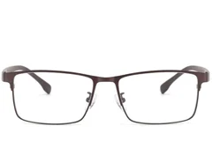 BS423-0577_Brown_Rectangular_Metal_Glasses-front
