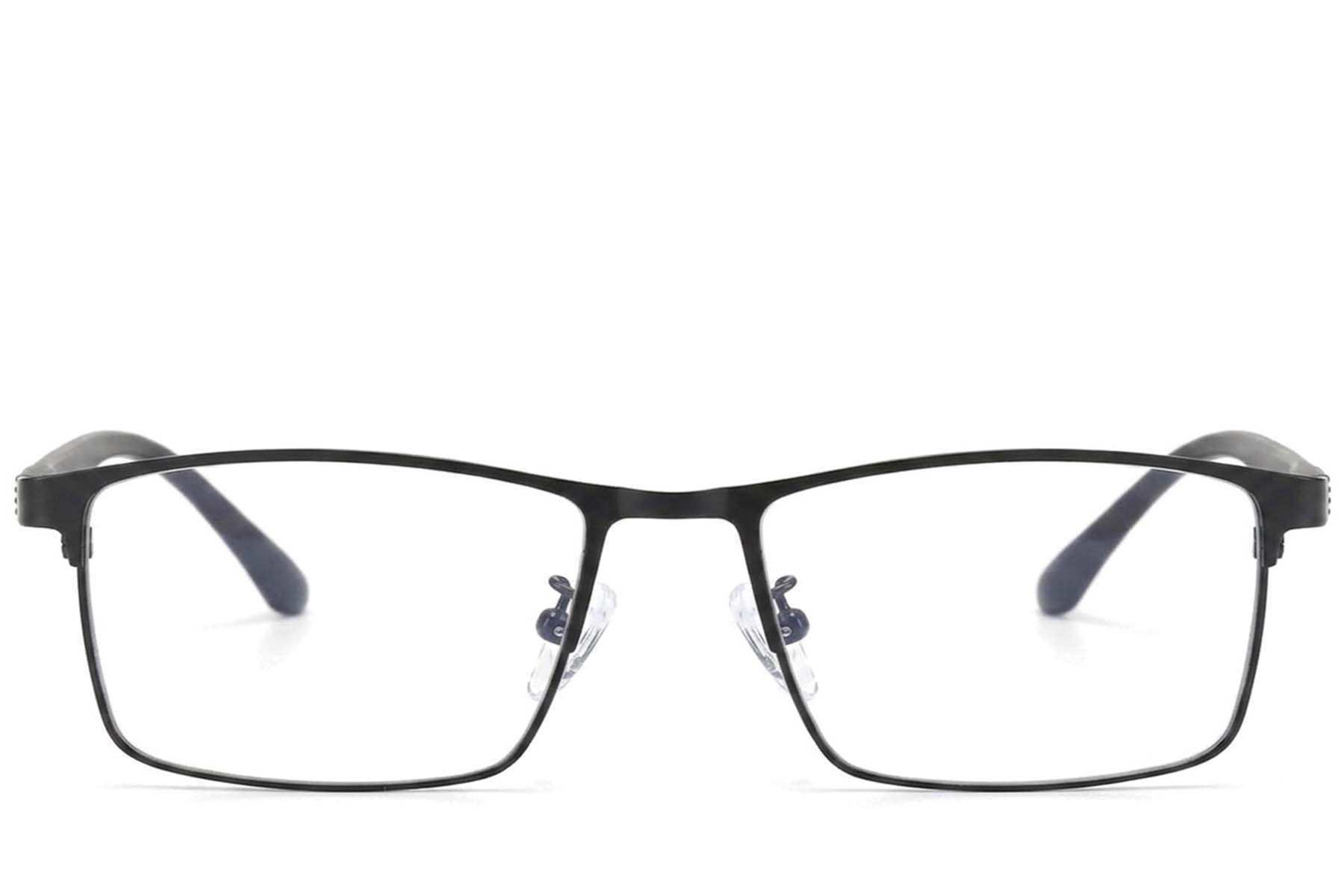 BS423-0578_Black_Rectangular_Metal_Glasses-front