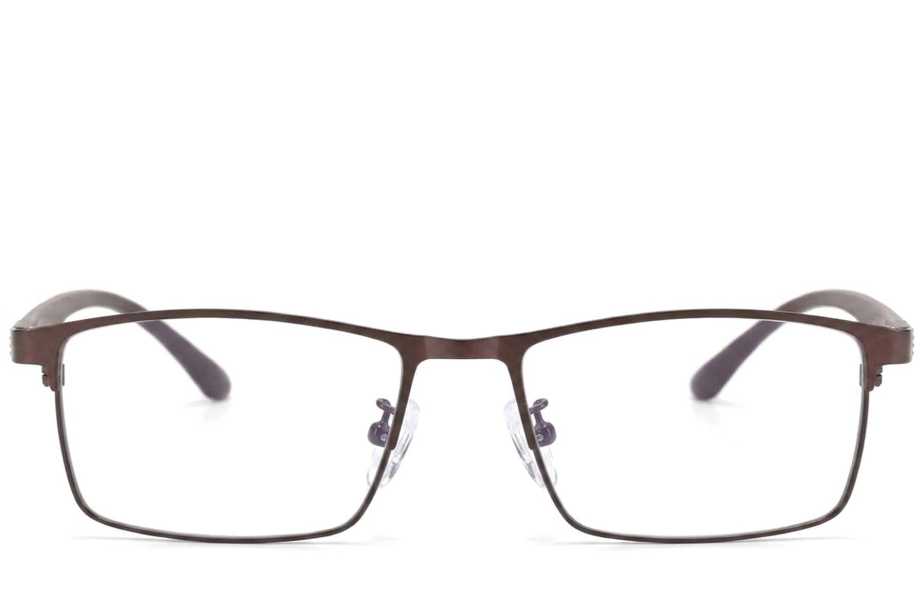 BS423-0580_Brown_Rectangular_Metal_Glasses-front