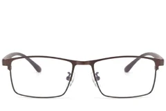 BS423-0580_Brown_Rectangular_Metal_Glasses-front