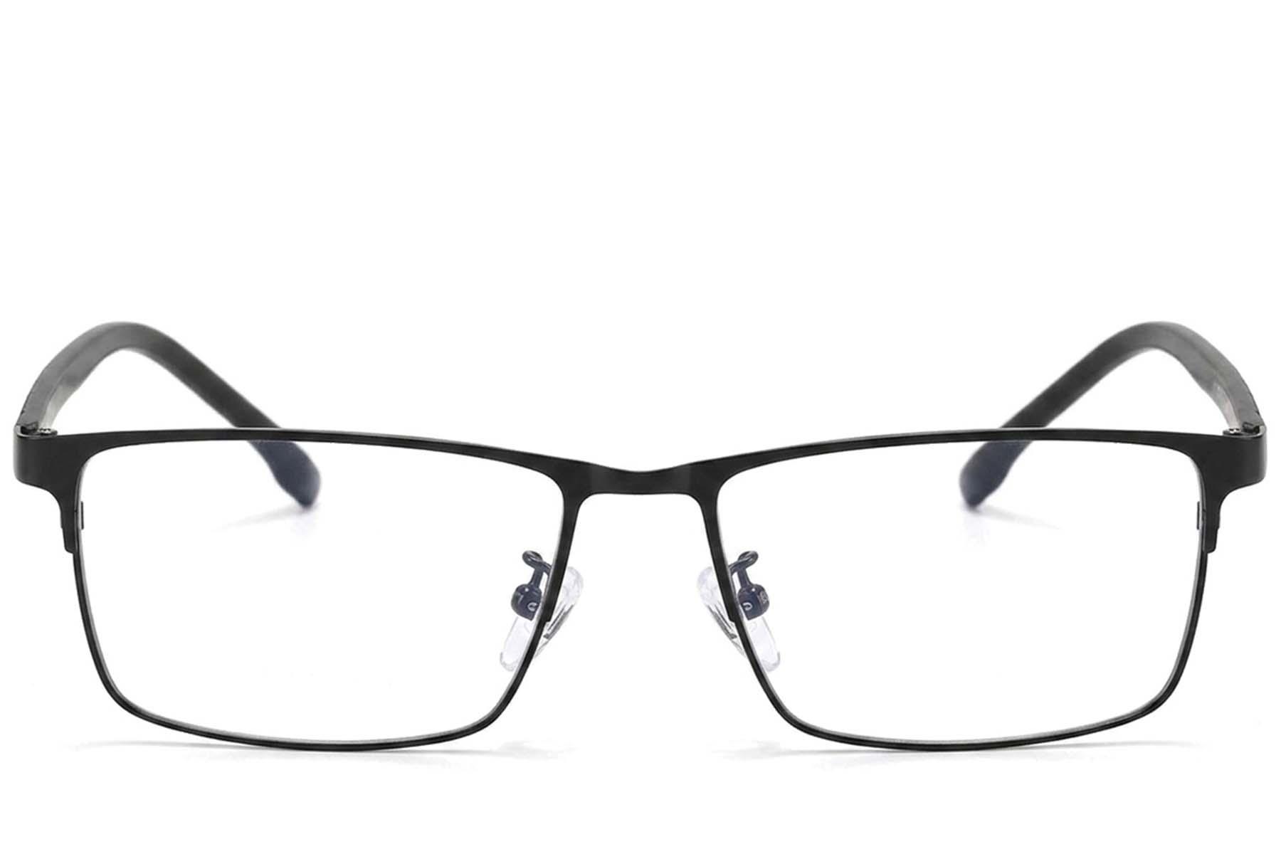 BS423-0581_Black_Rectangular_Metal_Glasses-front