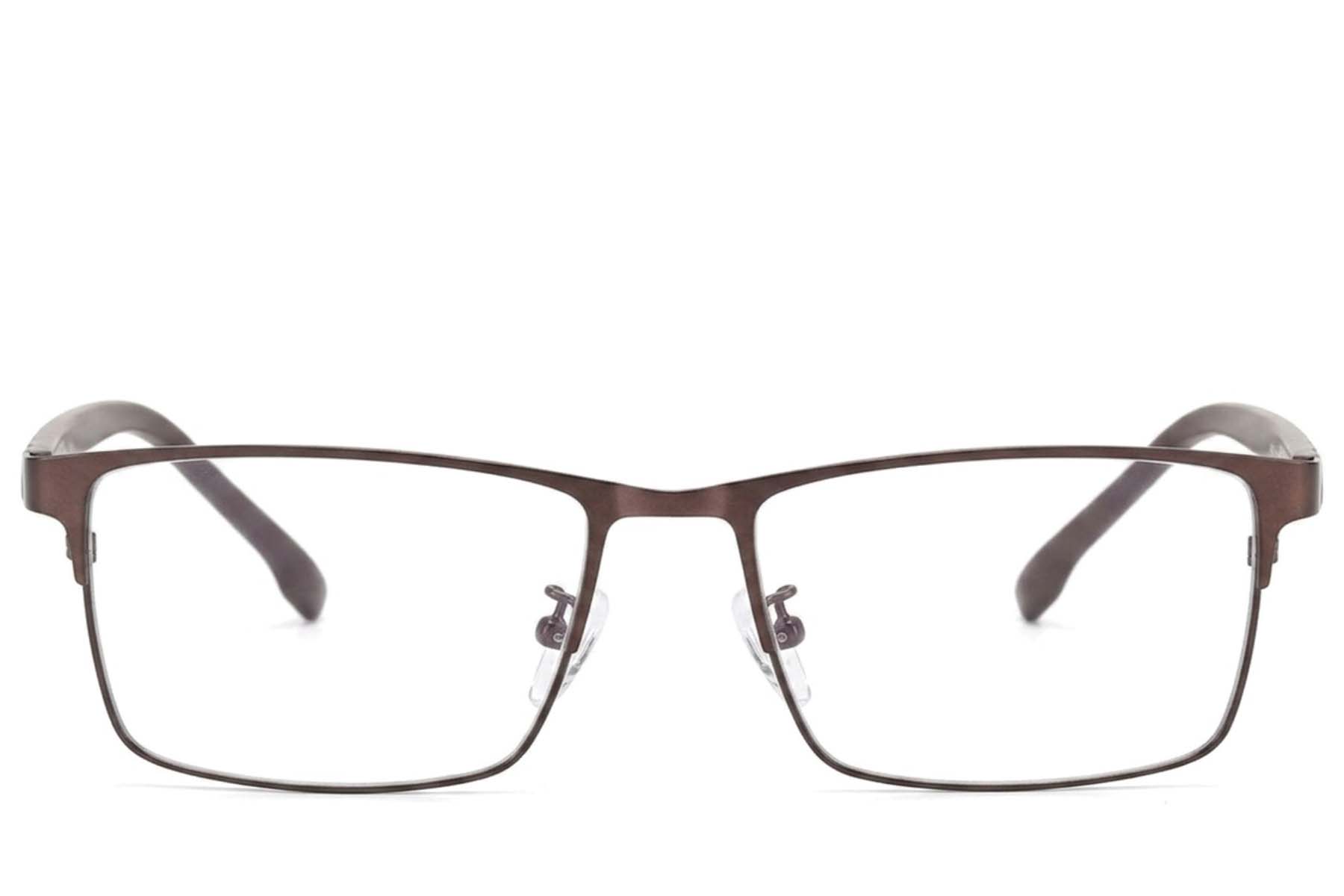 BS423-0583_Brown_Rectangular_Metal_Glasses-front