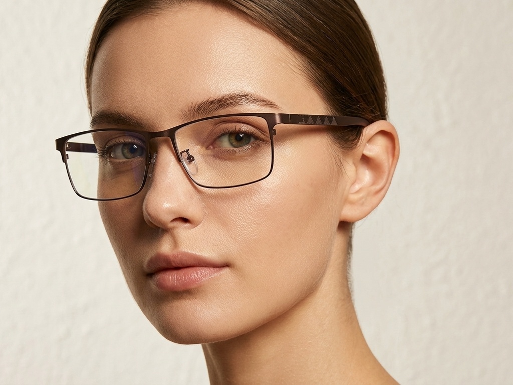 BS423-0583_Brown_Rectangular_Metal_Glasses-tryon_female