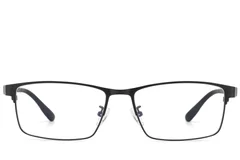 BS423-0584_Black_Rectangular_Metal_Glasses-front
