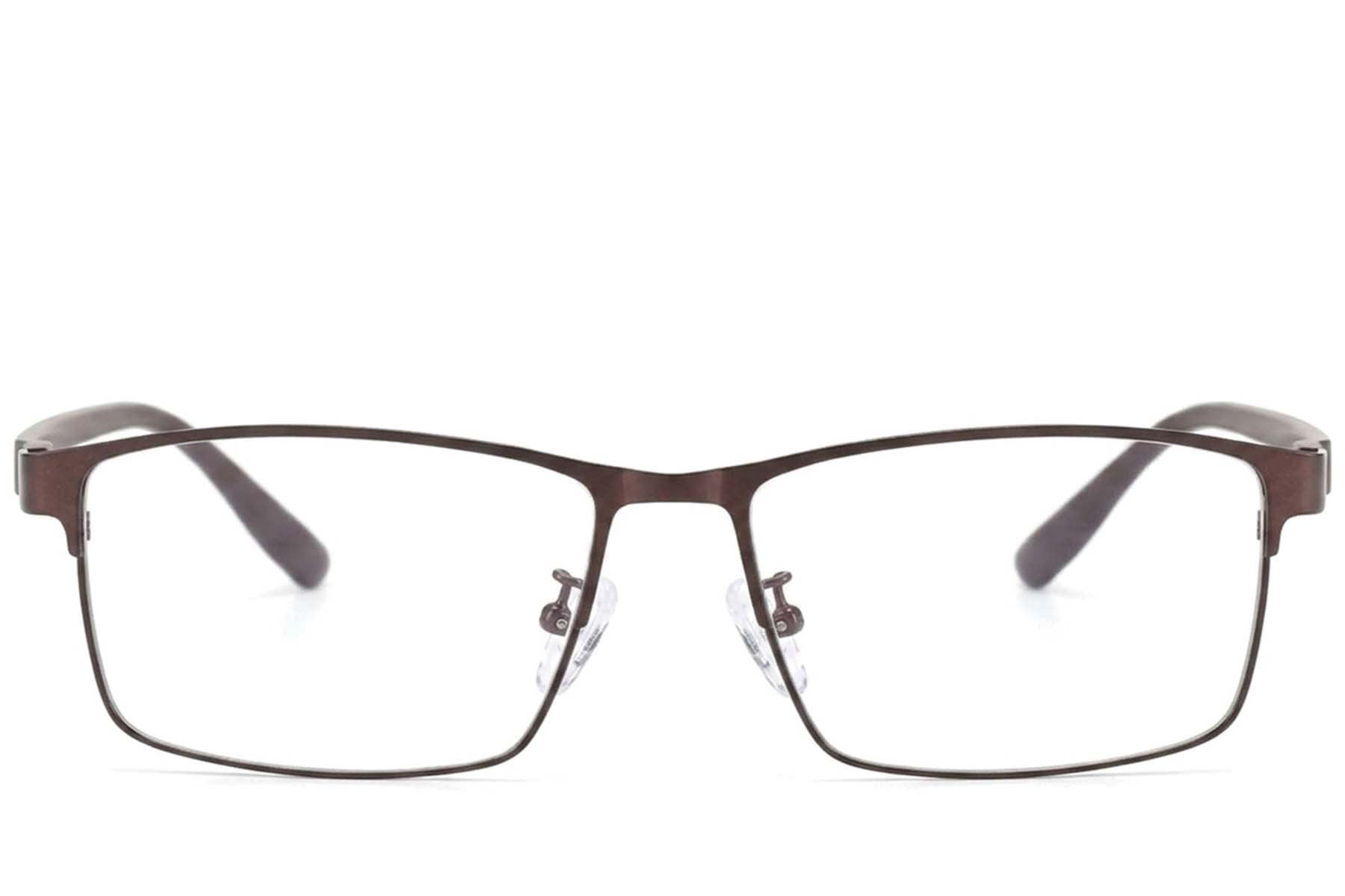 BS423-0586_Brown_Rectangular_Metal_Glasses-front