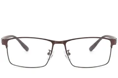 BS423-0586_Brown_Rectangular_Metal_Glasses-front